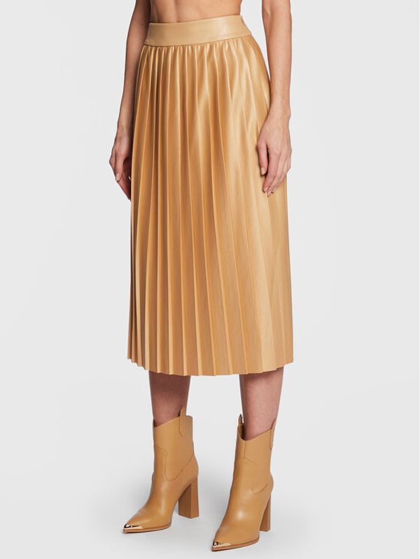 Peserico Peserico Плисирана пола M05489P1 Бежов Regular Fit