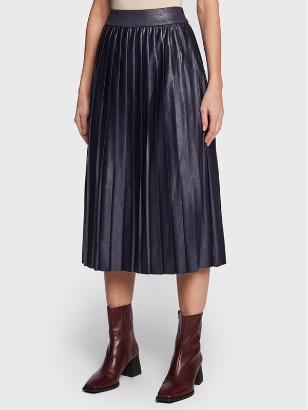 Peserico Peserico Плисирана пола M05489P1 Тъмносин Regular Fit