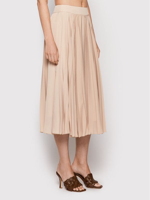 Peserico Peserico Плисирана пола P0544000P2 Бежов Regular Fit