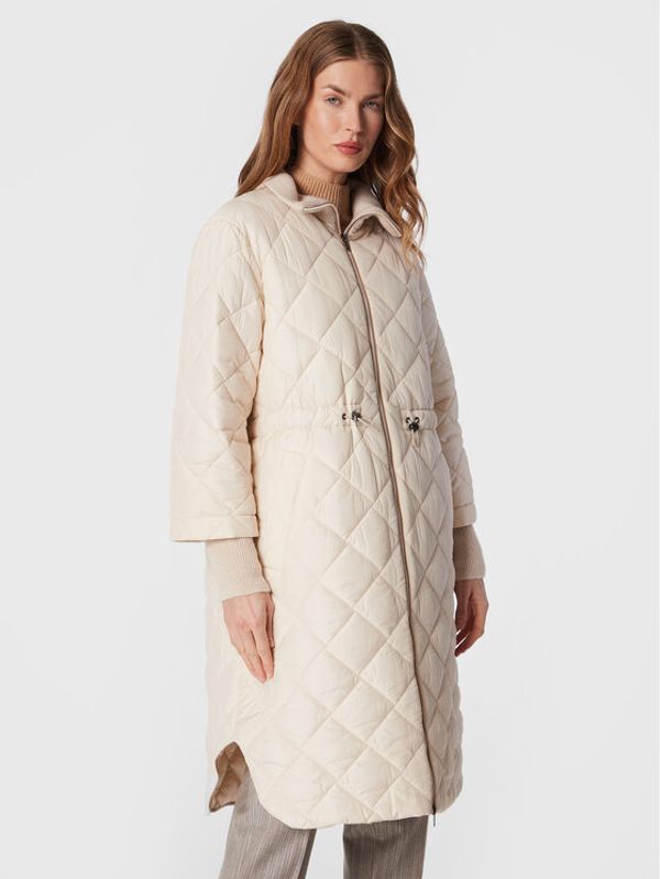 Peserico Peserico Пухено яке S23351 Екрю Regular Fit