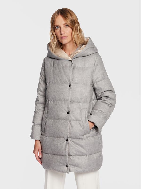 Peserico Peserico Пухено яке S24426D Сив Regular Fit