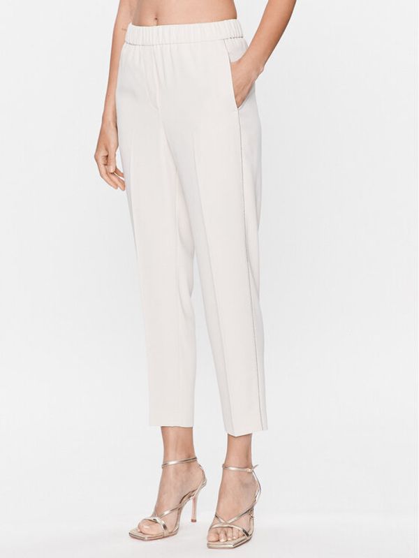 Peserico Peserico Текстилни панталони P04072 Екрю Regular Fit