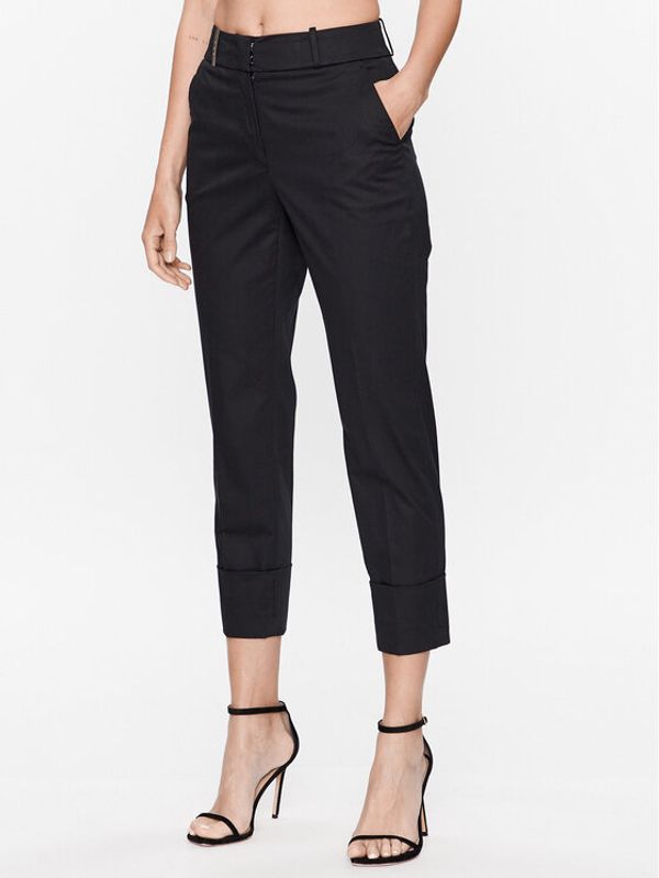 Peserico Peserico Текстилни панталони P04629 Черен Regular Fit