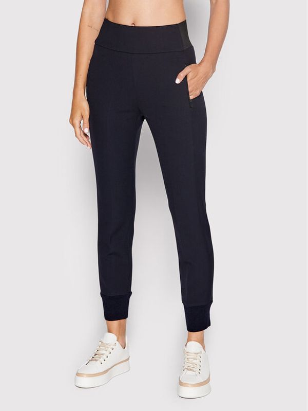 Peserico Peserico Текстилни панталони P04660 Тъмносин Regular Fit