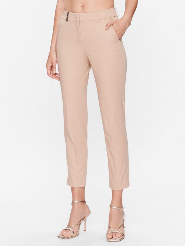 Peserico Peserico Текстилни панталони P04718 Бежов Regular Fit