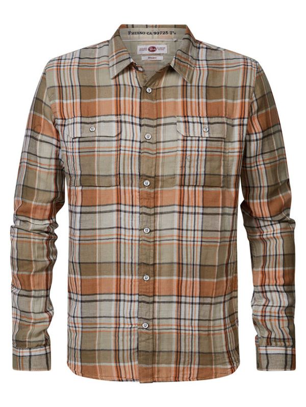 Petrol Industries Petrol Industries Риза M-1030-SIL405 Оранжев Regular Fit