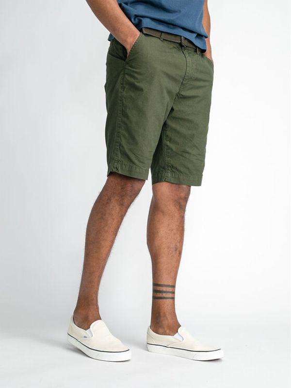 Petrol Industries Petrol Industries Шорти от плат M-1030-SHO542 Зелен Regular Fit