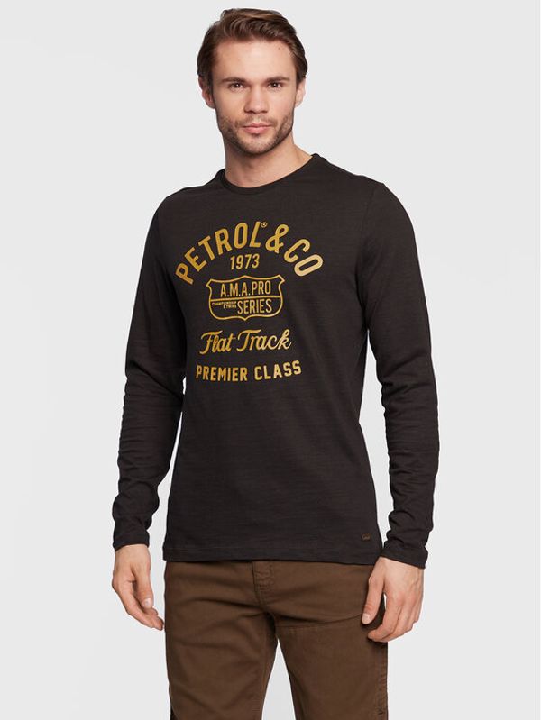 Petrol Industries Petrol Industries Тениска с дълъг ръкав M-3020-TLR656 Черен Regular Fit