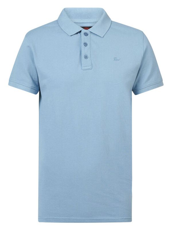 Petrol Industries Petrol Industries Тениска с яка и копчета M-1030-POL002 Син Regular Fit