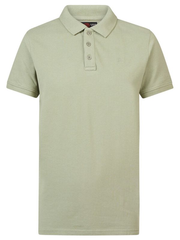 Petrol Industries Petrol Industries Тениска с яка и копчета M-1030-POL002 Зелен Regular Fit