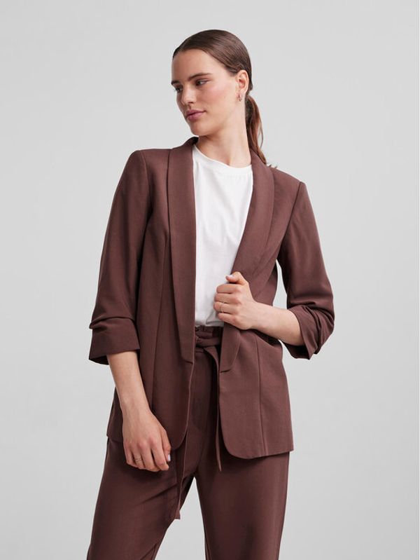 Pieces Pieces Блейзър 17090996 Кафяв Regular Fit
