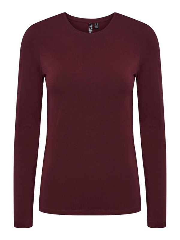 Pieces Pieces Блуза 17084155 Бордо Slim Fit