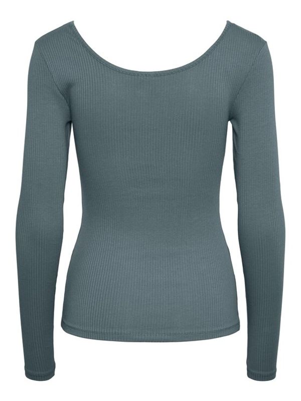 Pieces Pieces Блуза 17101437 Сив Slim Fit