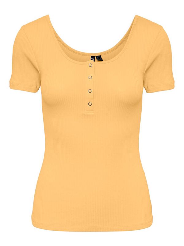 Pieces Pieces Блуза 17101439 Жълт Slim Fit