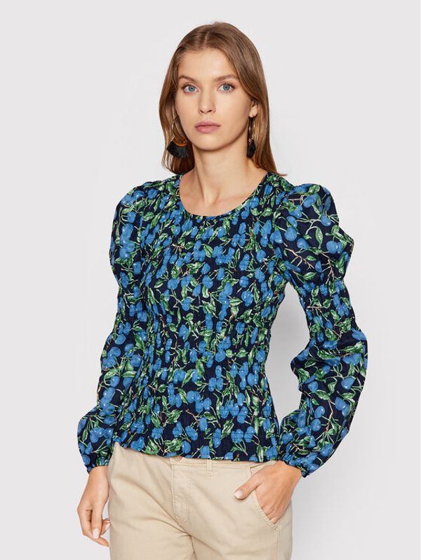 Pieces Pieces Блуза Jessi 17127538 Тъмносин Slim Fit