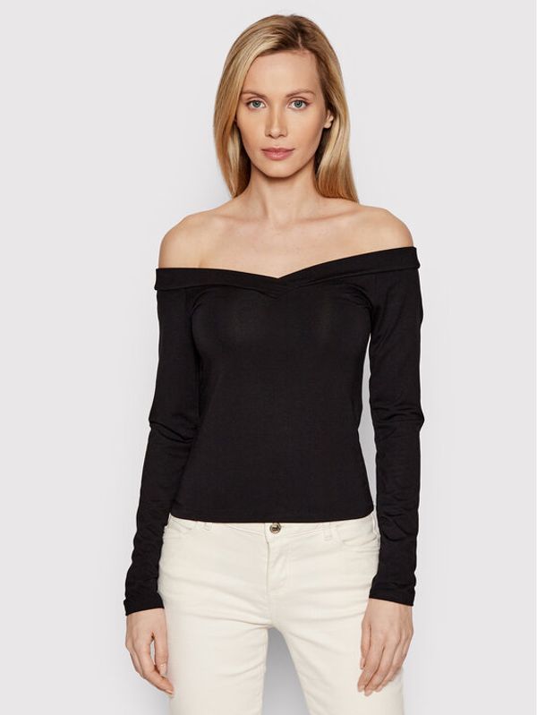 Pieces Pieces Блуза Maliva 17103018 Черен Slim Fit