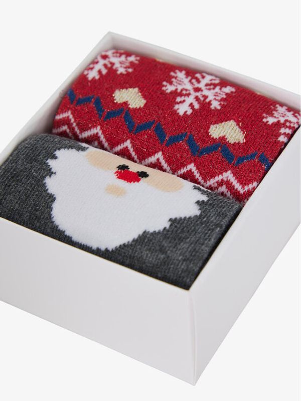 Pieces Pieces Комплект 2 чифта дълги чорапи дамски Alia Glitter 17134020 Цветен