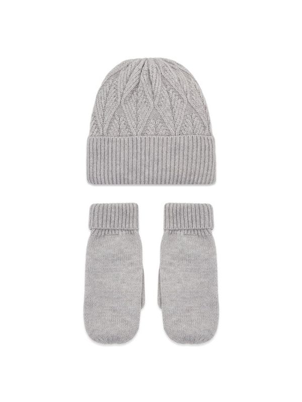 Pieces Pieces Комплект шапка и ръкавици Candrina 17131007 Сив