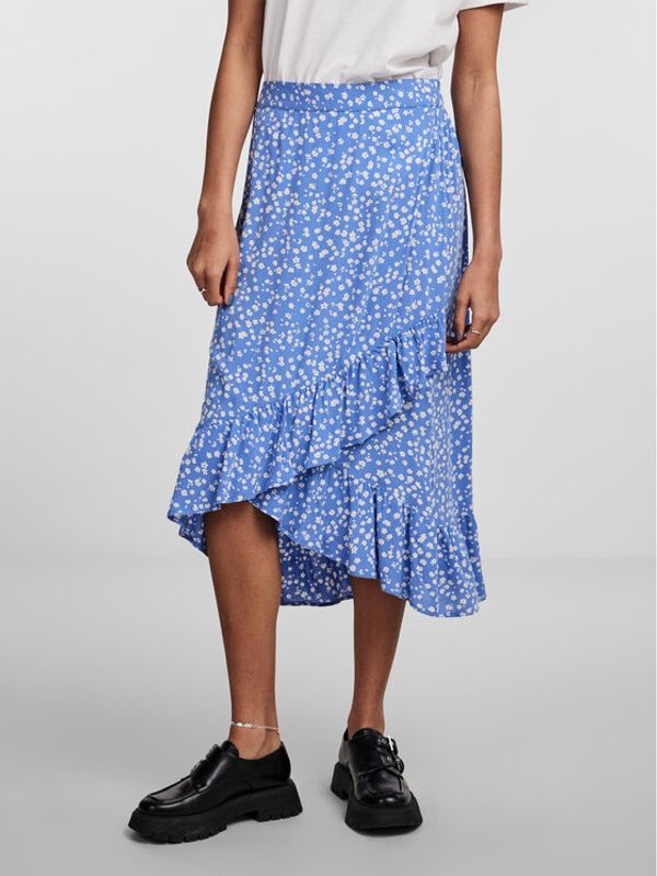 Pieces Pieces Миди пола 17143674 Син Regular Fit