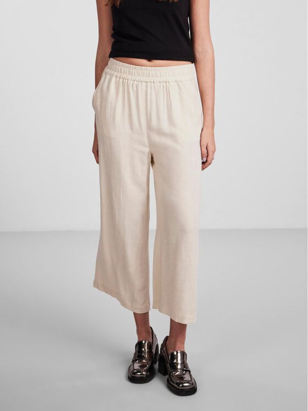 Pieces Pieces Панталони тип кюлоти 17124361 Сив Wide Leg