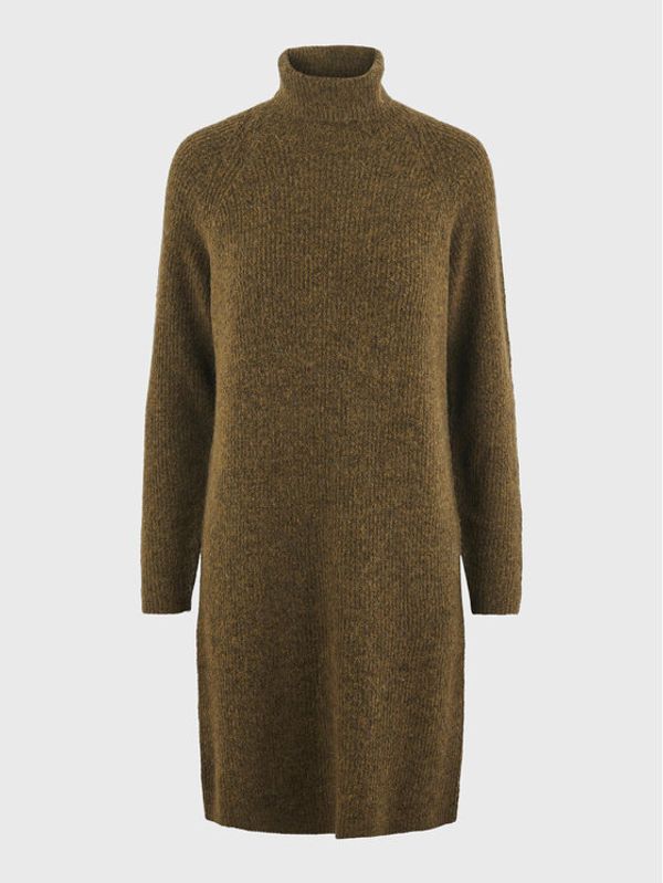 Pieces Pieces Плетена рокля Ellen 17119500 Зелен Regular Fit