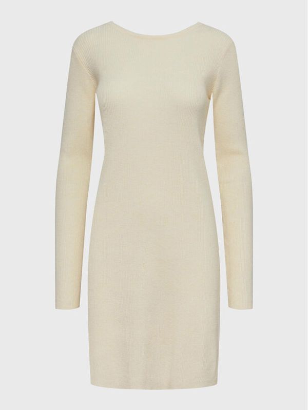 Pieces Pieces Плетена рокля Nia 17127700 Бежов Slim Fit