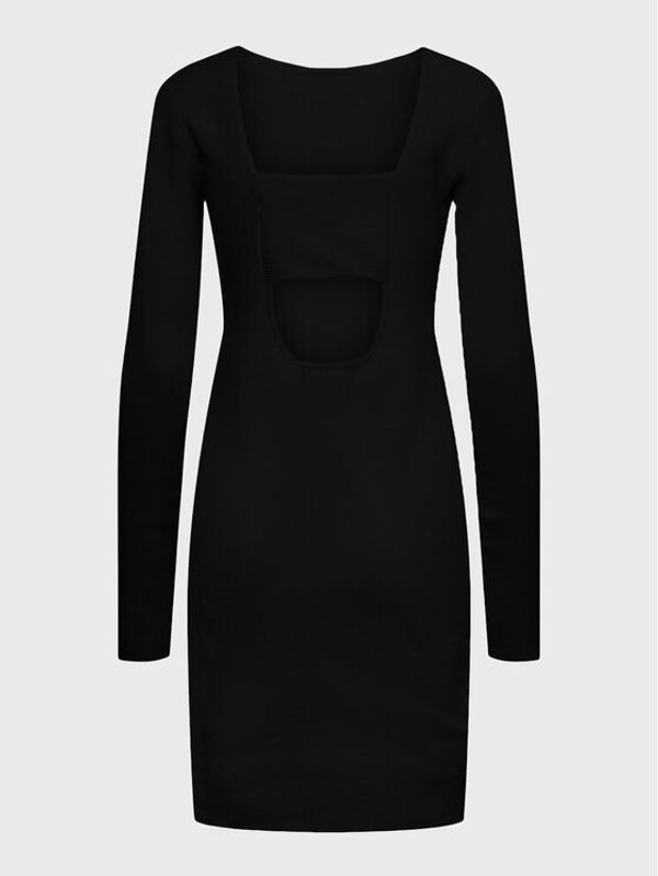 Pieces Pieces Плетена рокля Nia 17127700 Черен Slim Fit