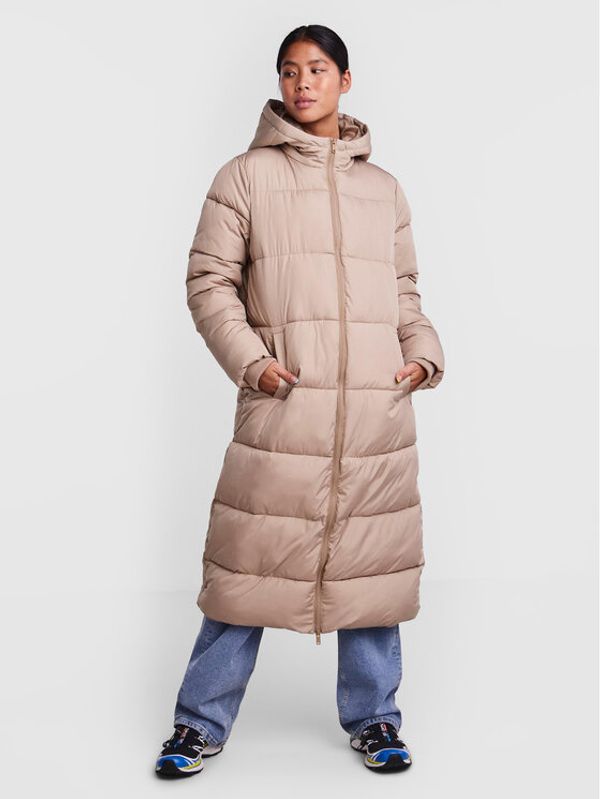 Pieces Pieces Пухено яке Bee 17127426 Бежов Oversize