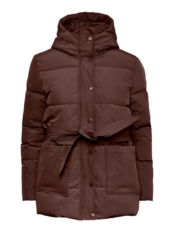 Pieces Pieces Пухено яке Nidone 17128174 Кафяв Regular Fit