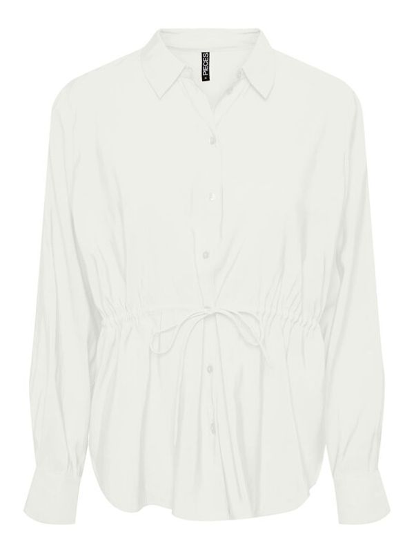 Pieces Pieces Риза 17135099 Бял Regular Fit