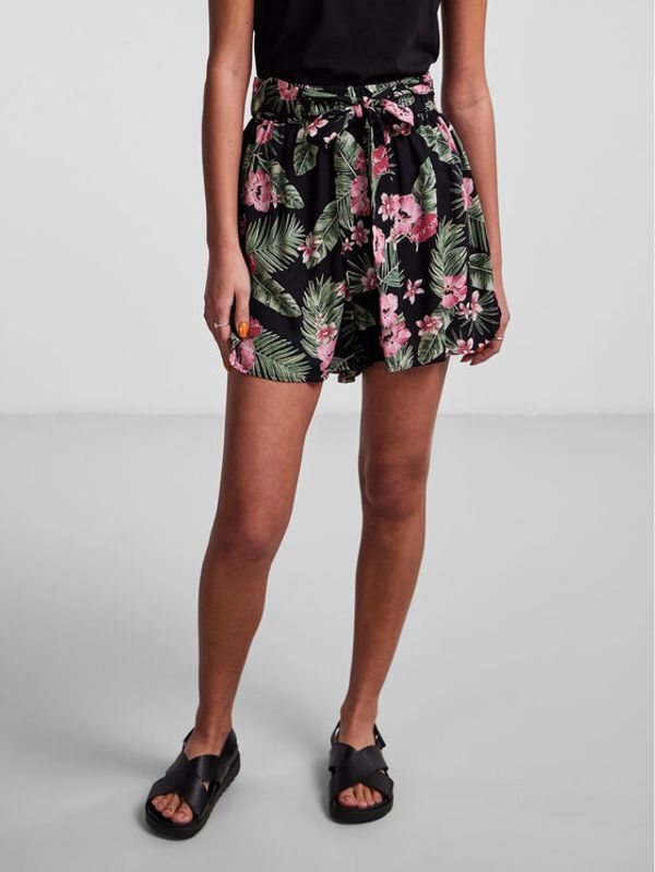 Pieces Pieces Шорти от плат 17121906 Зелен Regular Fit