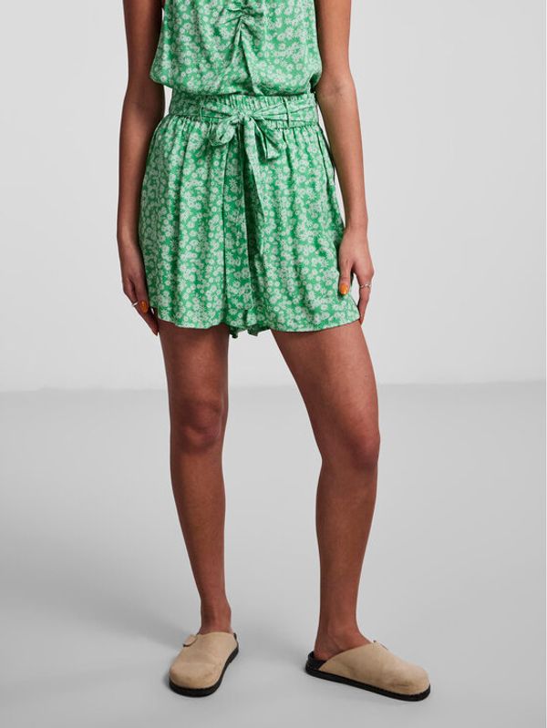 Pieces Pieces Шорти от плат 17121906 Зелен Regular Fit
