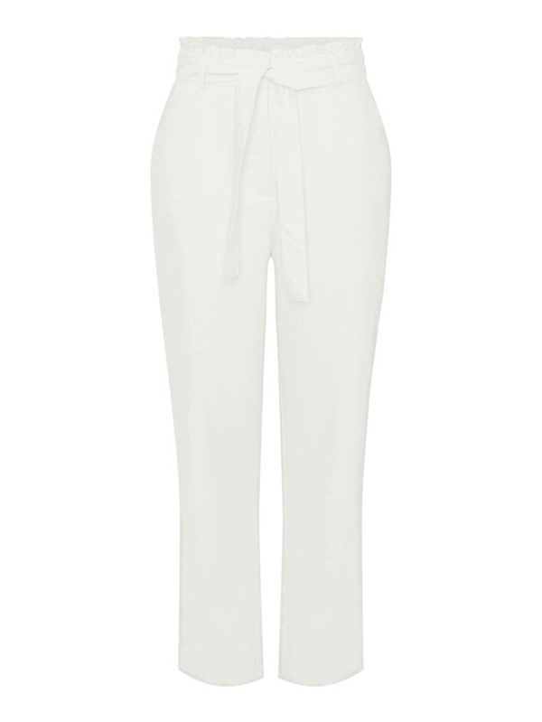 Pieces Pieces Текстилни панталони 17133543 Бял Regular Fit