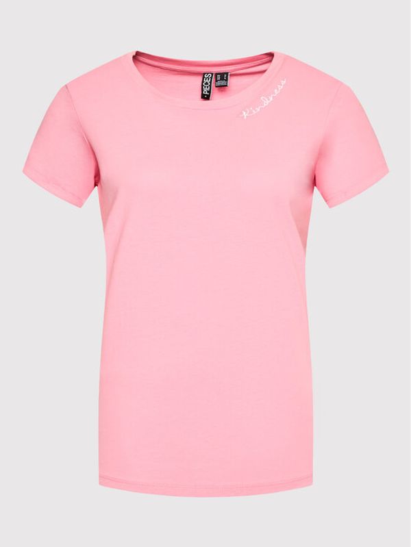 Pieces Pieces Тишърт Velune 17124346 Розов Relaxed Fit