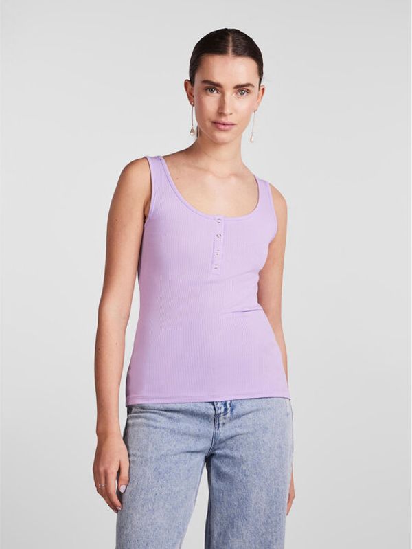 Pieces Pieces топ 17101438 Виолетов Slim Fit