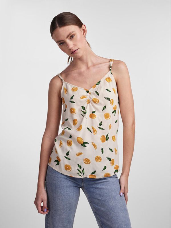 Pieces Pieces топ 17135284 Сив Loose Fit