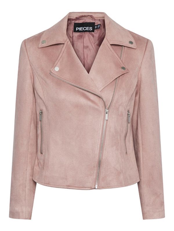 Pieces Pieces Яке от имитация на кожа 17134838 Виолетов