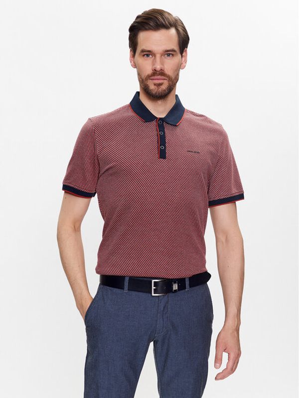 Pierre Cardin Pierre Cardin Тениска с яка и копчета 20574/000/2042 Червен Modern Fit