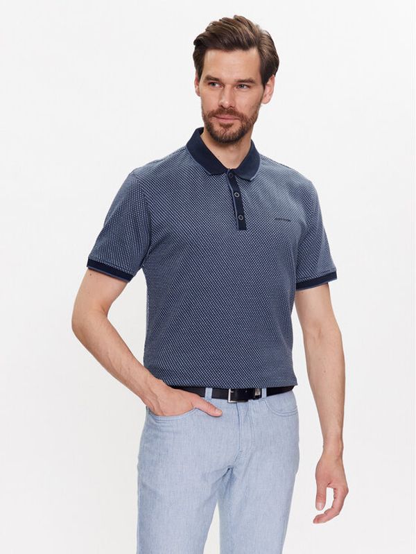 Pierre Cardin Pierre Cardin Тениска с яка и копчета 20574/000/2042 Тъмносин Modern Fit