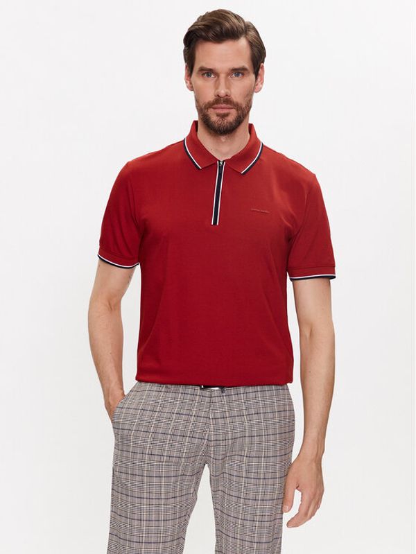 Pierre Cardin Pierre Cardin Тениска с яка и копчета 20685/000/2050 Бордо Regular Fit