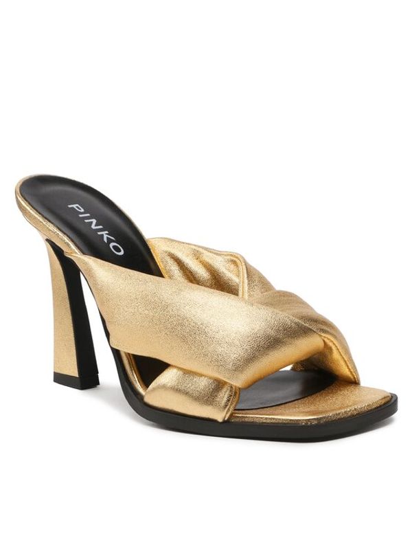 Pinko Pinko Чехли Corinne Sabot PE 23 BLKS1 100654 A0O5 Златист