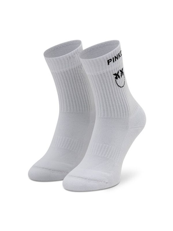 Pinko Pinko Чорапи дълги дамски Genetica 1 Calzino PE 22 BLKS1 1H211P Y86N Бял