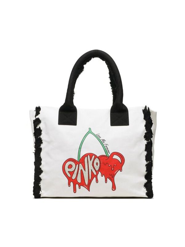 Pinko Pinko Дамска чанта Beach Shopping PE 23 PLTT 100782 A0PZ Бял
