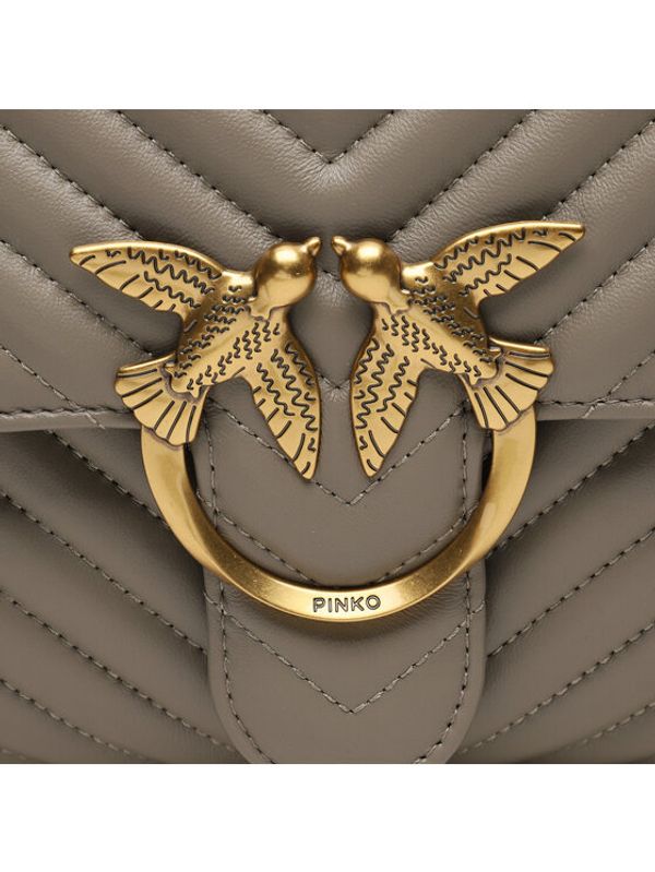 Pinko Pinko Дамска чанта Love Lady Puff Big Cl . AI 23-24 PLTT 100042 A0GK Сив