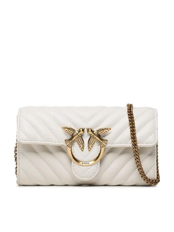 Pinko Pinko Дамска чанта Love Mini Icon Wallet C PE 23 PLTT 100062 A0GK Екрю