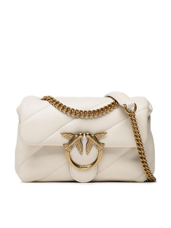 Pinko Pinko Дамска чанта Love Mini Puff Cl PE 23 PLTT 100039 A0F2 Бял