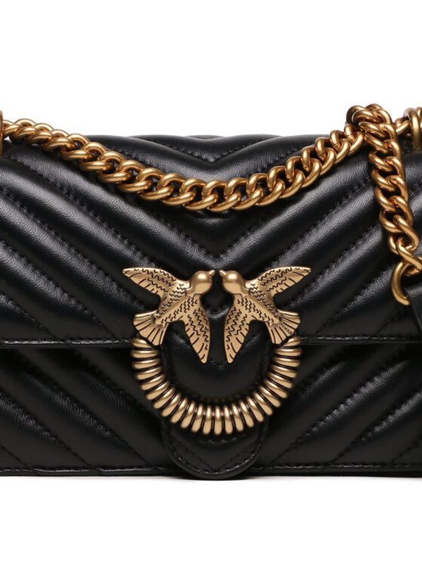 Pinko Pinko Дамска чанта Love One Mini Dc AI 23-24 PLTT 100074 A10N Черен