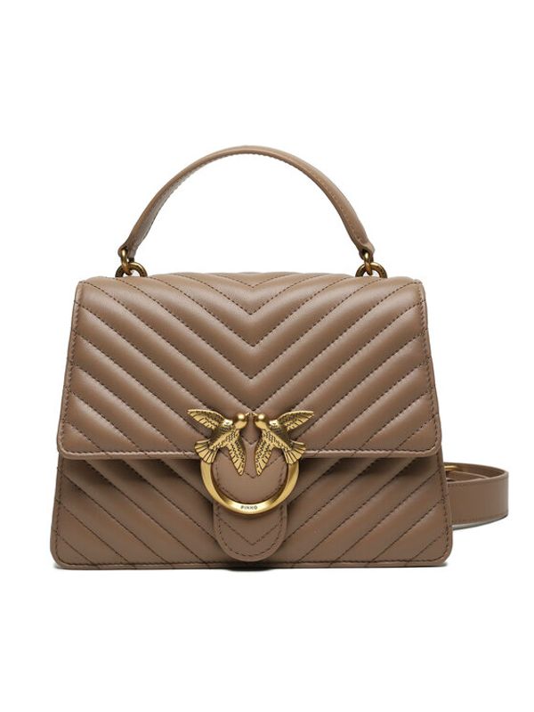 Pinko Pinko Дамска чанта Love One Top Handle Classic Ligh AI 23-24 PLTT 100066 A0GK Кафяв