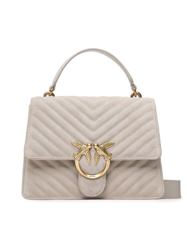 Pinko Pinko Дамска чанта Love One Top Handle Classic Ligh Сив