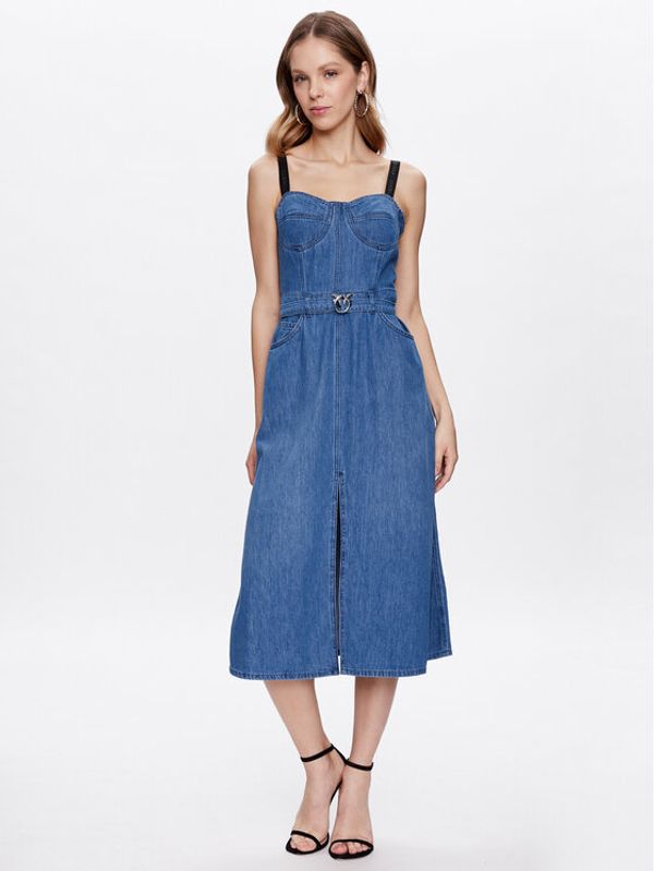 Pinko Pinko Дънкова рокля Attaccante PE 23 PDEN 100700 A0ML Син Regular Fit